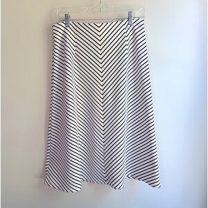 SugarLips Size Medium Black White Striped Skirt